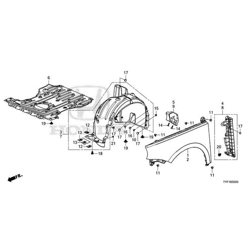 [NEW] JDM HONDA Honda e ZC7 2023 Front Fenders GENUINE OEM