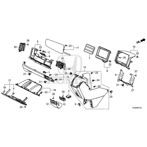 [NEW] JDM HONDA N-ONE JG3 2023 Instrument panel garnish (passenger side) GENUINE OEM