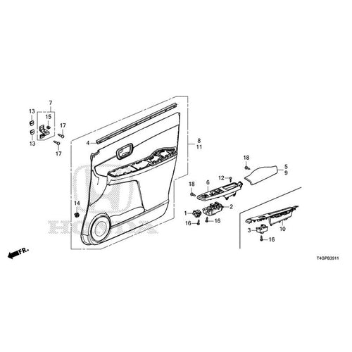 [NEW] JDM HONDA N-ONE JG3 2023 Front Door Lining GENUINE OEM