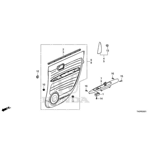 [NEW] JDM HONDA N-ONE JG3 2023 Rear Door Lining GENUINE OEM