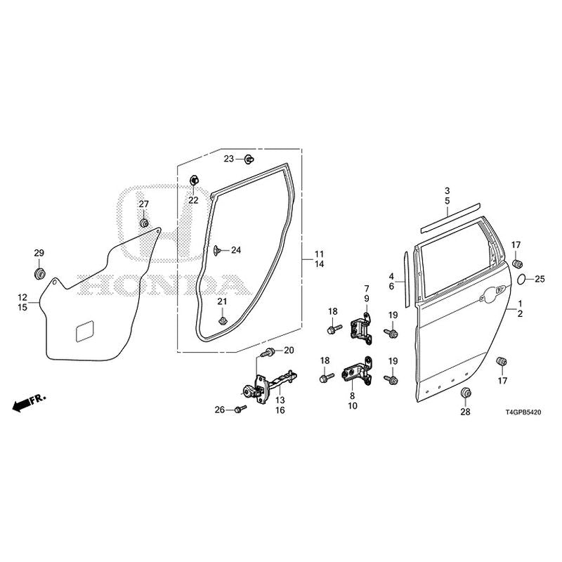 [NEW] JDM HONDA N-ONE JG3 2023 Rear Door Panel GENUINE OEM