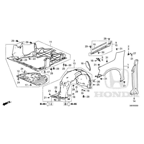 [NEW] JDM HONDA ACCORD CY2 2024 Front Fenders GENUINE OEM