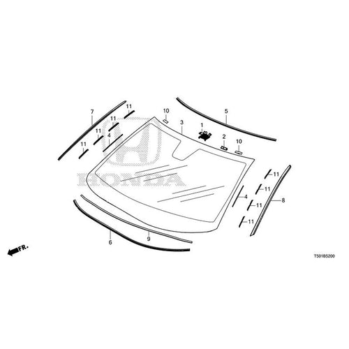 [NEW] JDM HONDA Civic e:HEV FL4 2025 Front Windshield GENUINE OEM