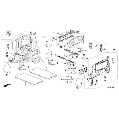 [NEW] JDM HONDA FREED e:HEV GT8 2025 Side Lining (1) GENUINE OEM
