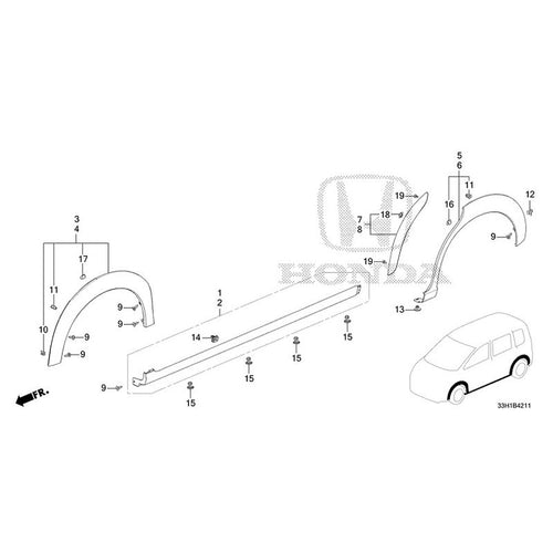 [NEW] JDM HONDA FREED e:HEV GT8 2025 Side Sill Garnish/Protector GENUINE OEM
