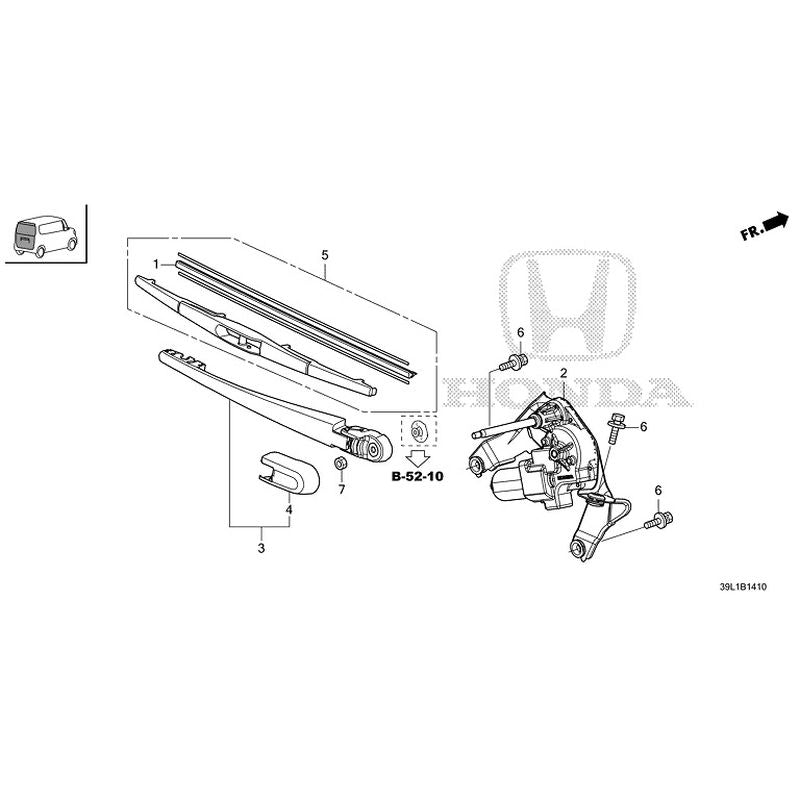 [NEW] JDM HONDA N-BOX JOY JF6 2025 Rear Windshield Wiper GENUINE OEM ...
