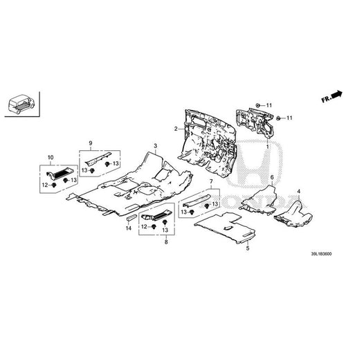 [NEW] JDM HONDA N-BOX JOY JF6 2025 Floor Mat GENUINE OEM