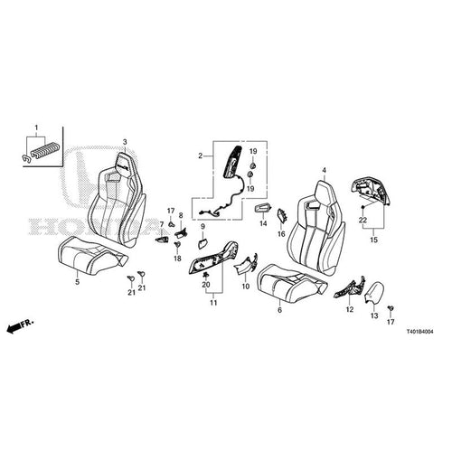 [NEW] JDM HONDA CIVIC FL5 2025 Front Seat (Driver Side) (Type R) GENUINE OEM