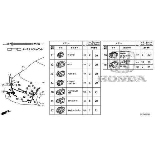 [NEW] JDM HONDA CR-Z ZF2 2014 Electrical Connector (Front) (-110) GENUINE OEM