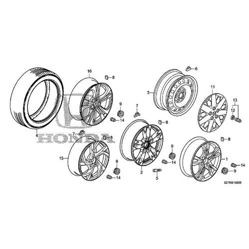 [NEW] JDM HONDA CR-Z ZF2 2014 Tire/Wheel Disc GENUINE OEM
