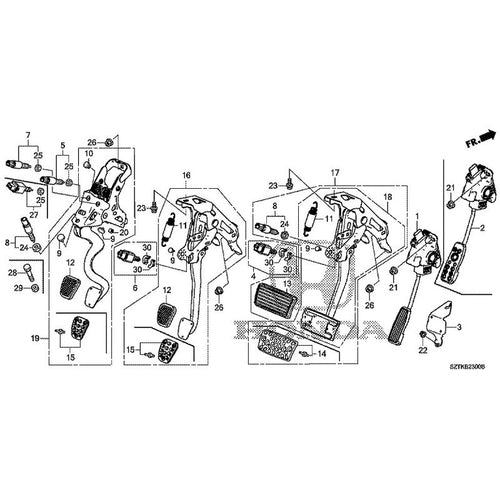 [NEW] JDM HONDA CR-Z ZF2 2014 Pedals GENUINE OEM