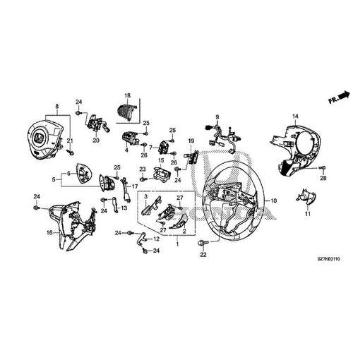 [NEW] JDM HONDA CR-Z ZF2 2014 Steering Wheel (SRS) GENUINE OEM