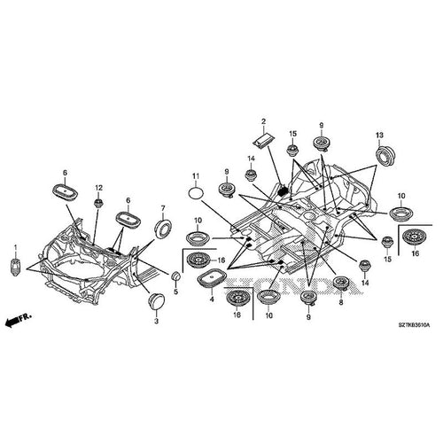 [NEW] JDM HONDA CR-Z ZF2 2014 Grommets (Front) GENUINE OEM