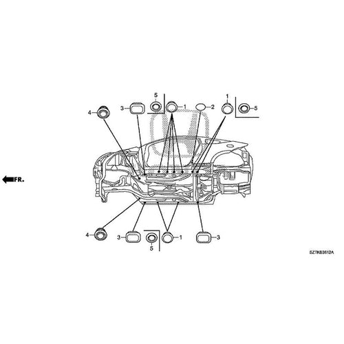 [NEW] JDM HONDA CR-Z ZF2 2014 Grommet (Lower) GENUINE OEM