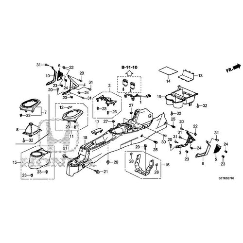 [NEW] JDM HONDA CR-Z ZF2 2014 Console GENUINE OEM