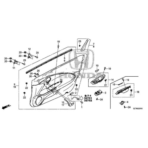 [NEW] JDM HONDA CR-Z ZF2 2014 Door Linings GENUINE OEM