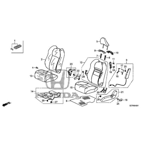 [NEW] JDM HONDA CR-Z ZF2 2014 Front Seat (Passenger Side) GENUINE OEM