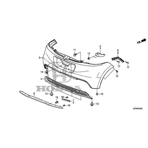 [NEW] JDM HONDA CR-Z ZF2 2014 Rear Bumper GENUINE OEM