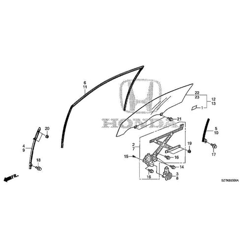 [NEW] JDM HONDA CR-Z ZF2 2014 Door Glass/Regulator GENUINE OEM