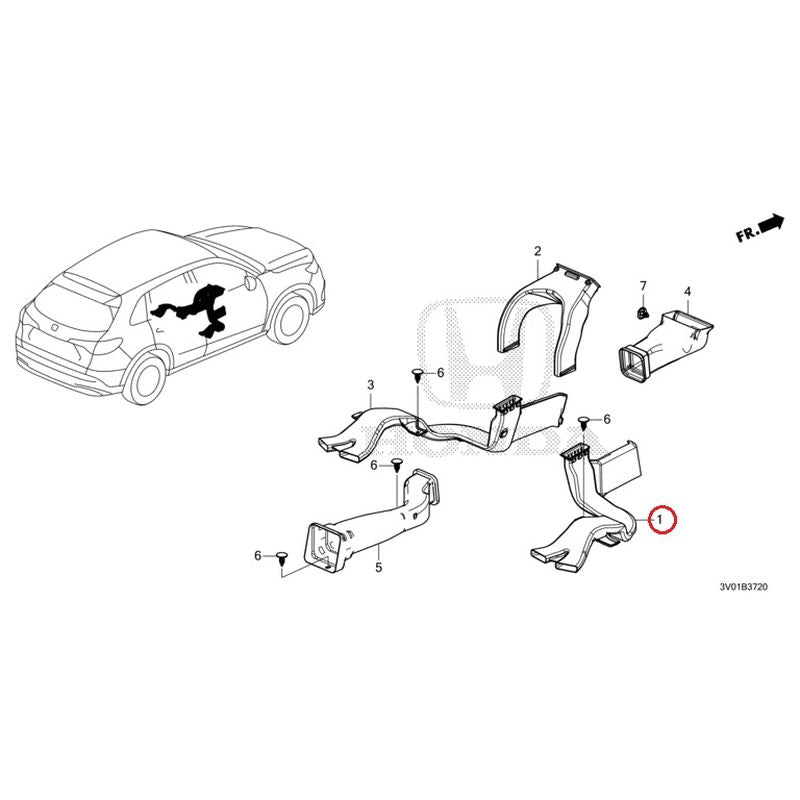 [NEW] JDM HONDA ZR-V RZ3 2023 Duct GENUINE OEM