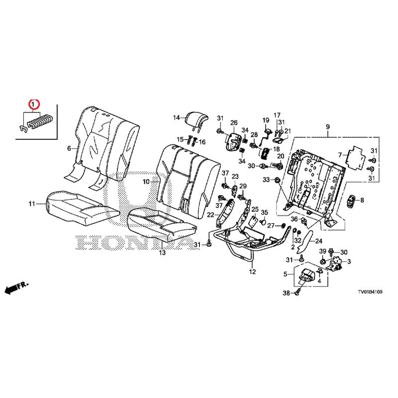 [NEW] JDM HONDA CIVIC FK2 2015 Rear Seat (R.) GENUINE OEM