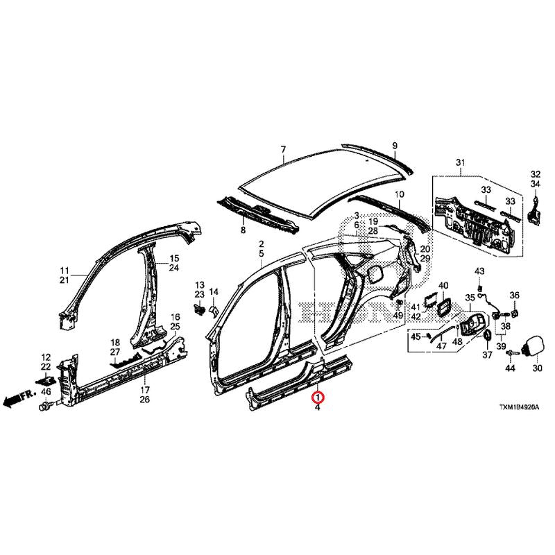 NEW] JDM HONDA INSIGHT ZE4 2021 Outer Panel/Rear Panel GENUINE OEM