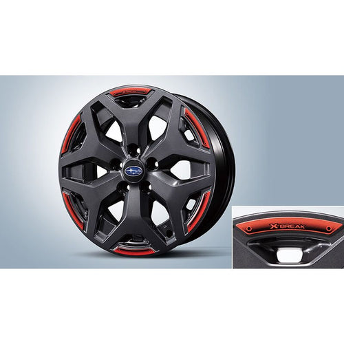 [NEW] JDM Subaru FORESTER SK Wheel Decal Red Orange High Boscal Genuine OEM