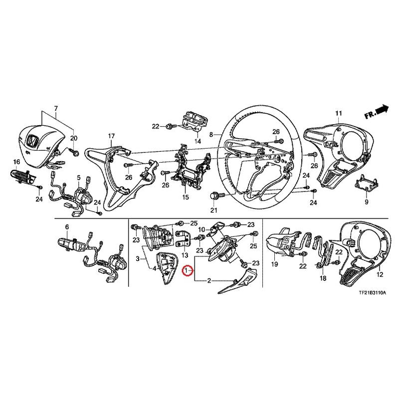 [NEW] JDM HONDA FIT HYBRID GP4 2012 Steering Wheel GENUINE OEM