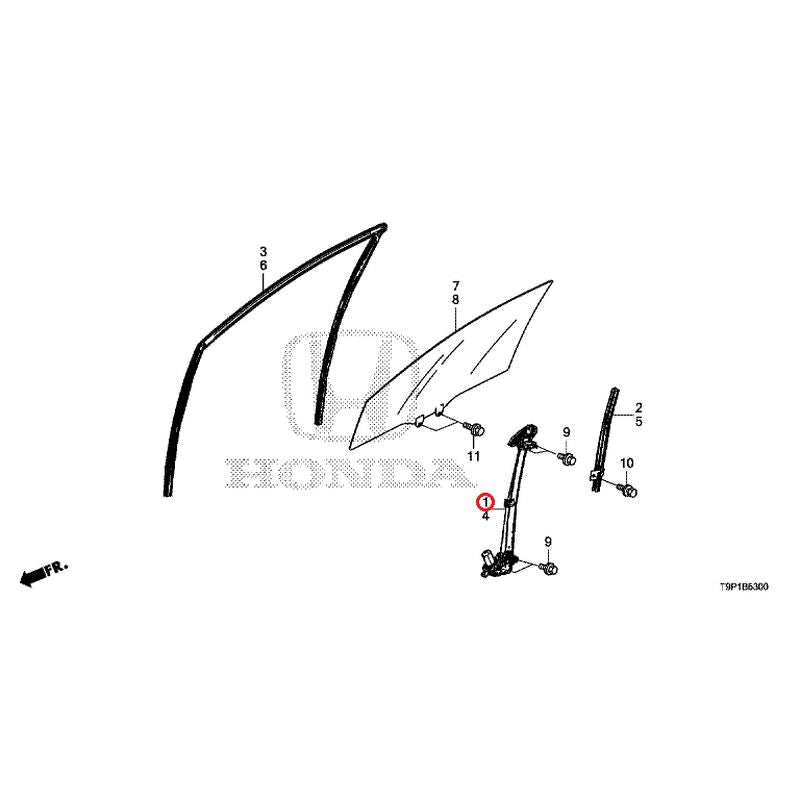 [NEW] JDM HONDA GRACE HYBRID GM4 2015 Front Door Glass/Regulator GENUINE OEM