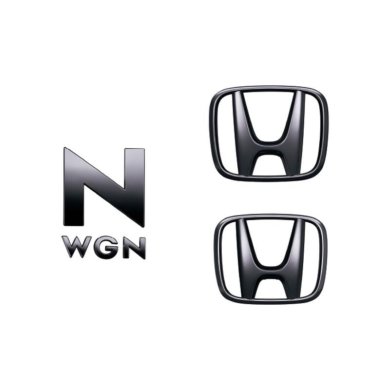 [NEW] JDM Honda N-WGN JH3/4 Black Emblem For N-WGN Black Chrome Genuine OEM