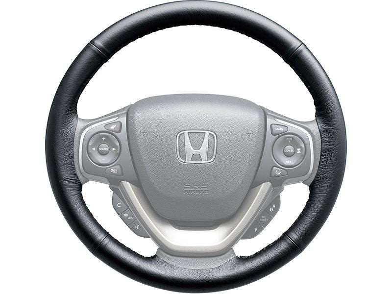 [NEW] JDM Honda STEP WGN RP Steering Wheel Cover  Black / Genuine Leather OEM