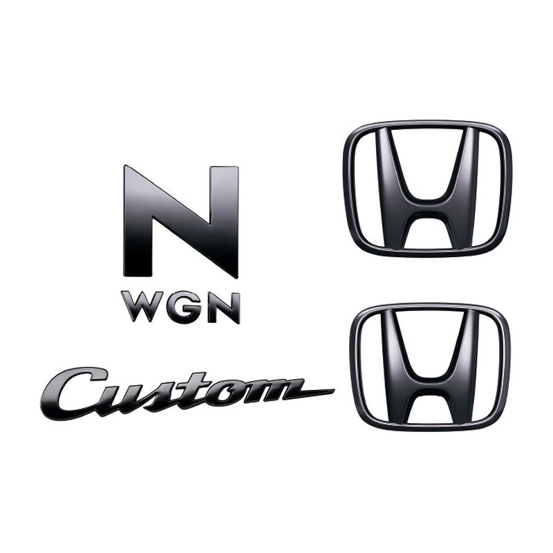 [NEW] JDM Honda N-WGN JH3/4 Black Emblem For Custom OP Grill Genuine OEM