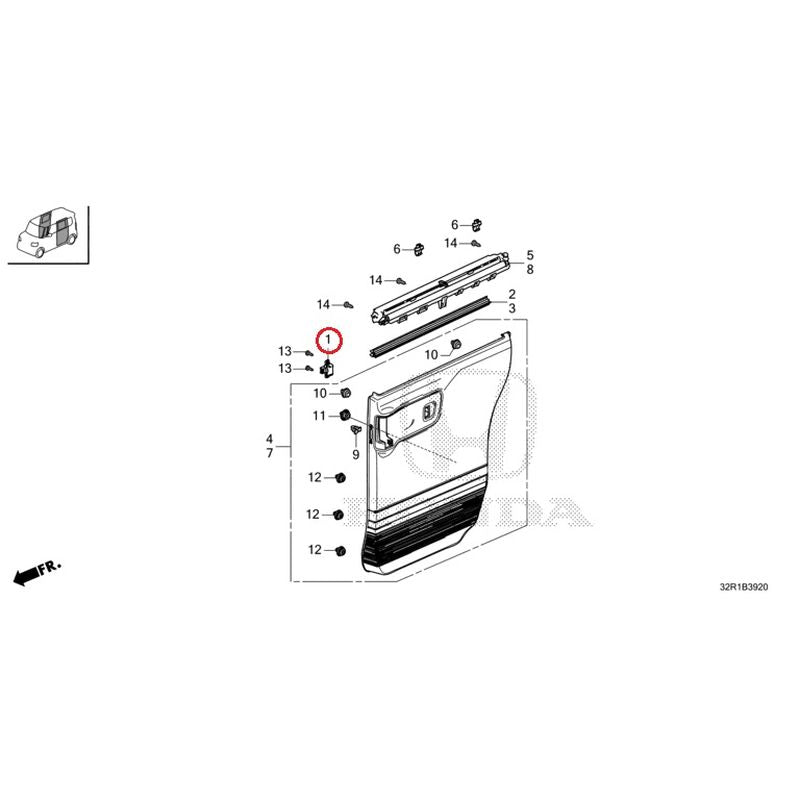 [NEW] JDM HONDA N-BOX CUSTOM JF5 2024 Sliding Door Lining GENUINE OEM