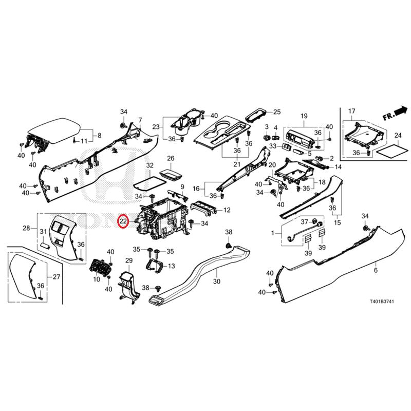 [NEW] JDM HONDA CIVIC FL1 2022 Console (CVT) GENUINE OEM