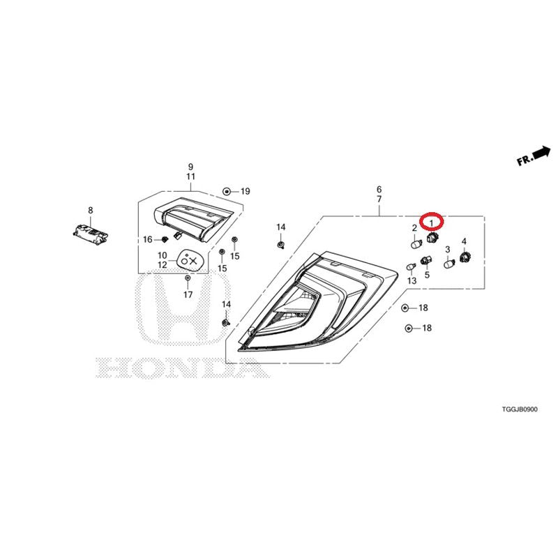 [NEW] JDM HONDA CIVIC FK8 2020 Taillight / License Light GENUINE OEM