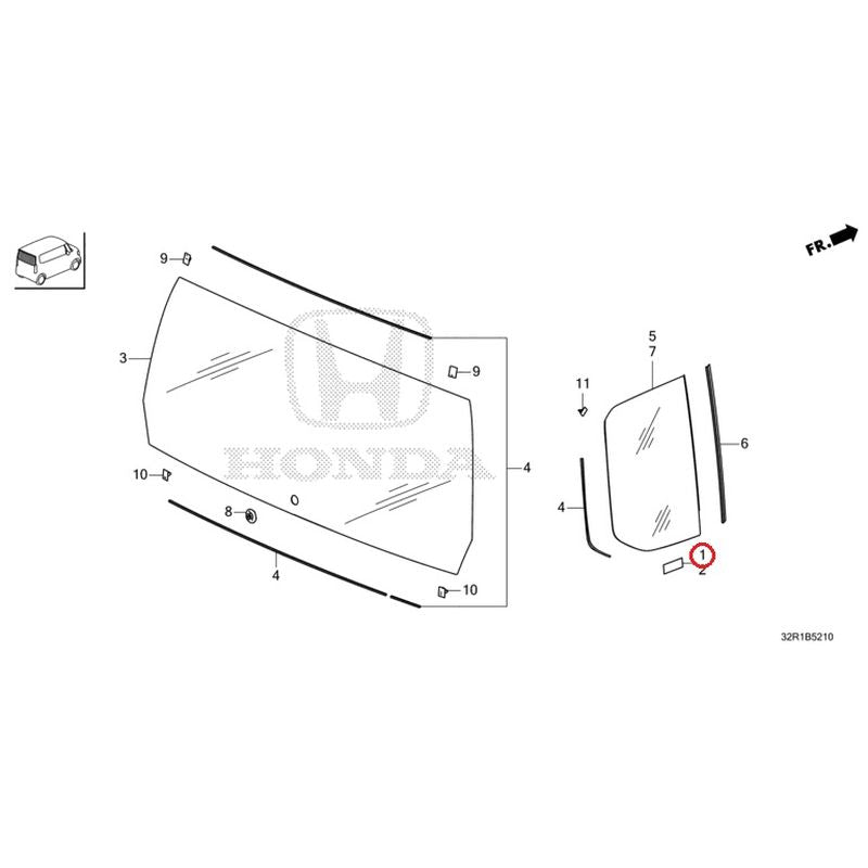 [NEW] JDM HONDA N-BOX CUSTOM JF5 2024 Rear Windshield Glass/Quarter Glass GENUINE OEM