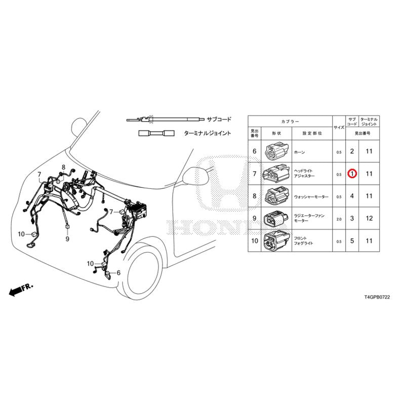 [NEW] JDM HONDA N-ONE JG3 2023 Electrical Connector (Front) GENUINE OEM