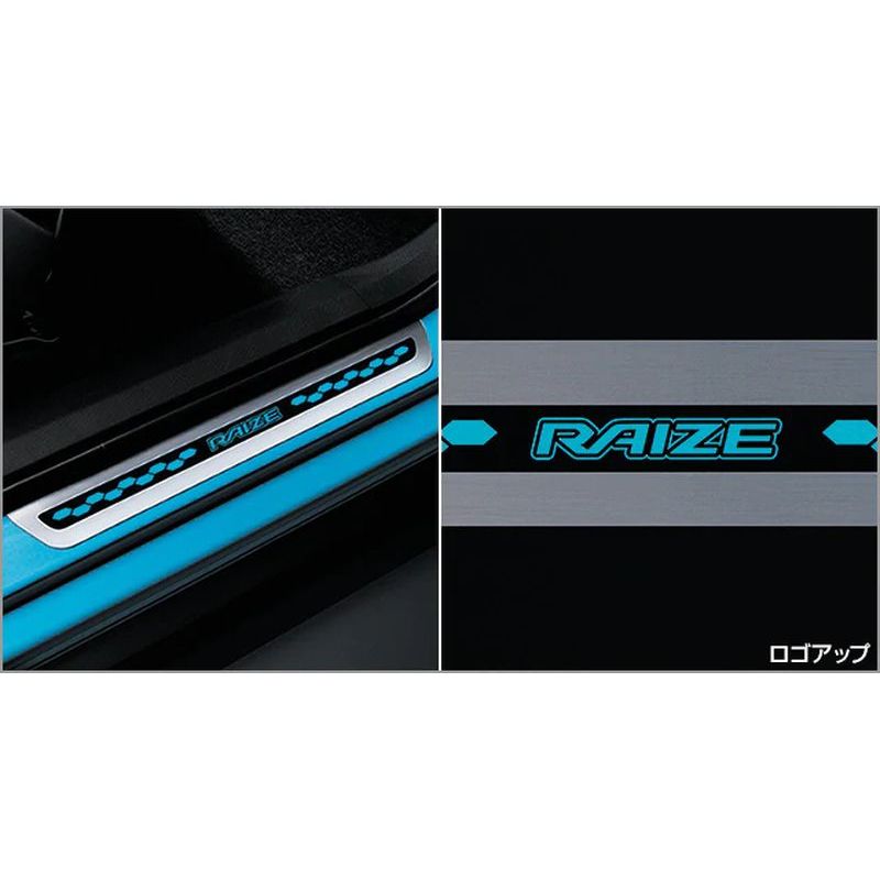 [NEW] JDM Toyota RAIZE A2# Scuff Illumination LED Bleu Genuine OEM