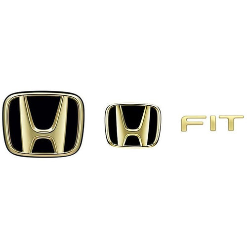 [NEW] JDM Honda Fit GR Gold Emblem Genuine OEM