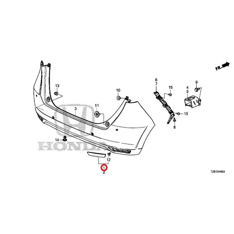 [NEW] JDM HONDA FIT e:HEV GR3 2020 Rear Bumper (1) GENUINE OEM