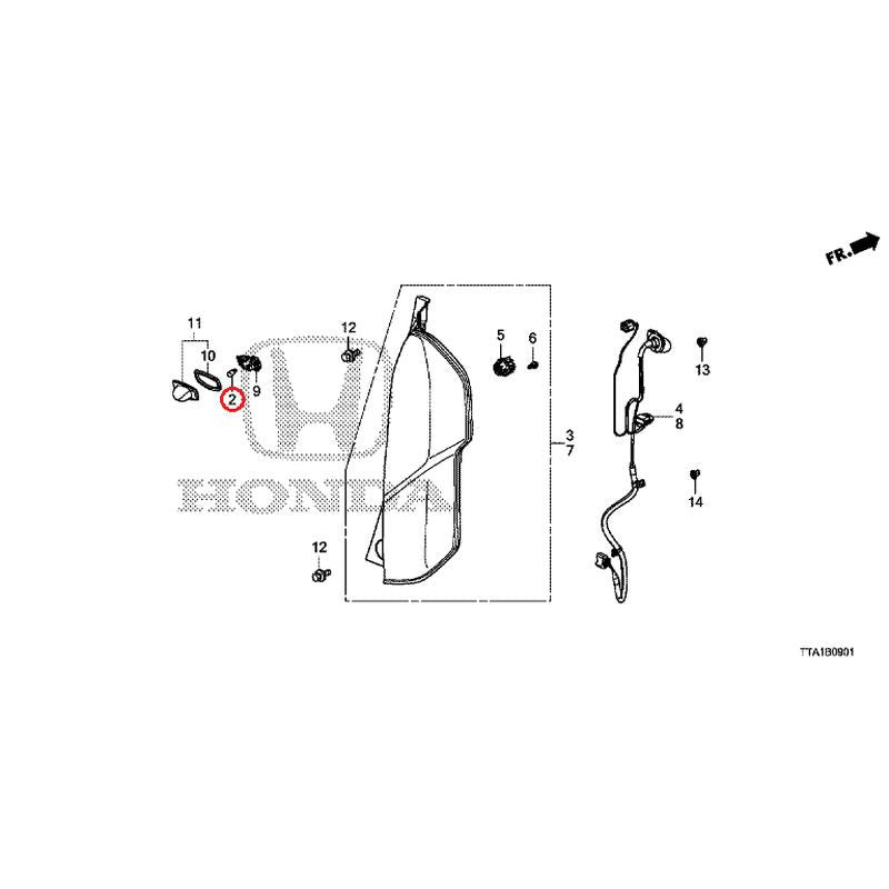 [NEW] JDM HONDA N-BOX CUSTOM JF3 2021 Tail Light/License Light (2) GENUINE OEM