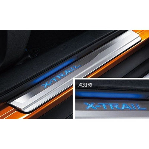 [NEW] JDM Nissan X-Trail T32 Kicking Plate LED Illumination Blue OEM ROGUE
