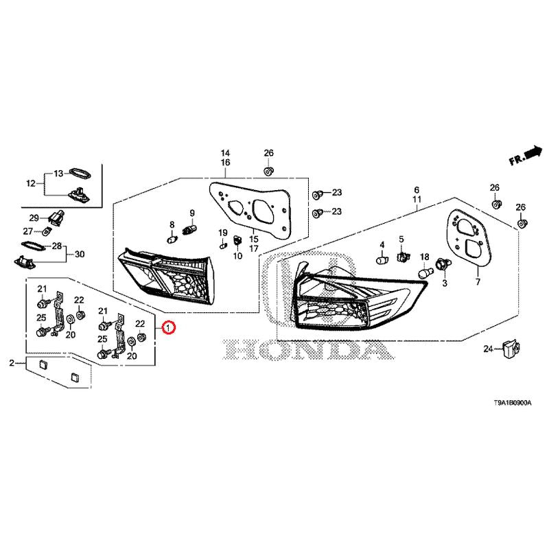 [NEW] JDM HONDA GRACE GM6 2015 Tail Lights/License Lights GENUINE OEM