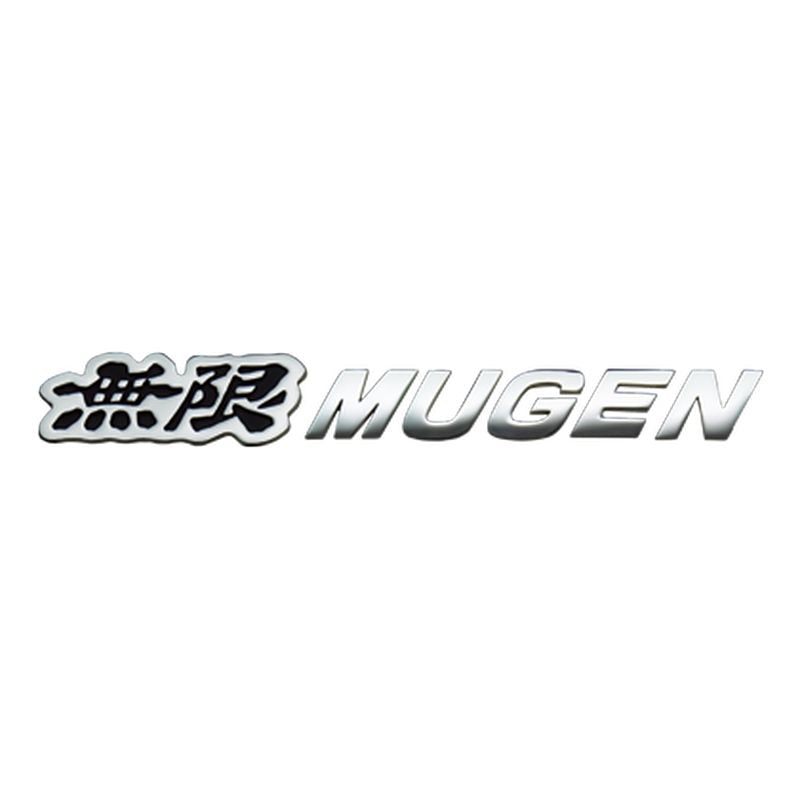 [NEW] JDM Honda Fit GR MUGEN Metal Logo Emblem Chrome Plated / Black Genuine OEM