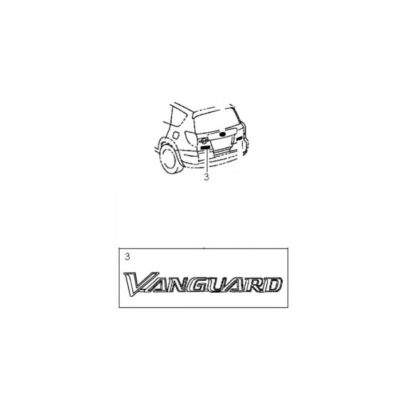 [NEW] JDM Toyota VANGUARD ACA3#W Rear Emblem Genuine OEM