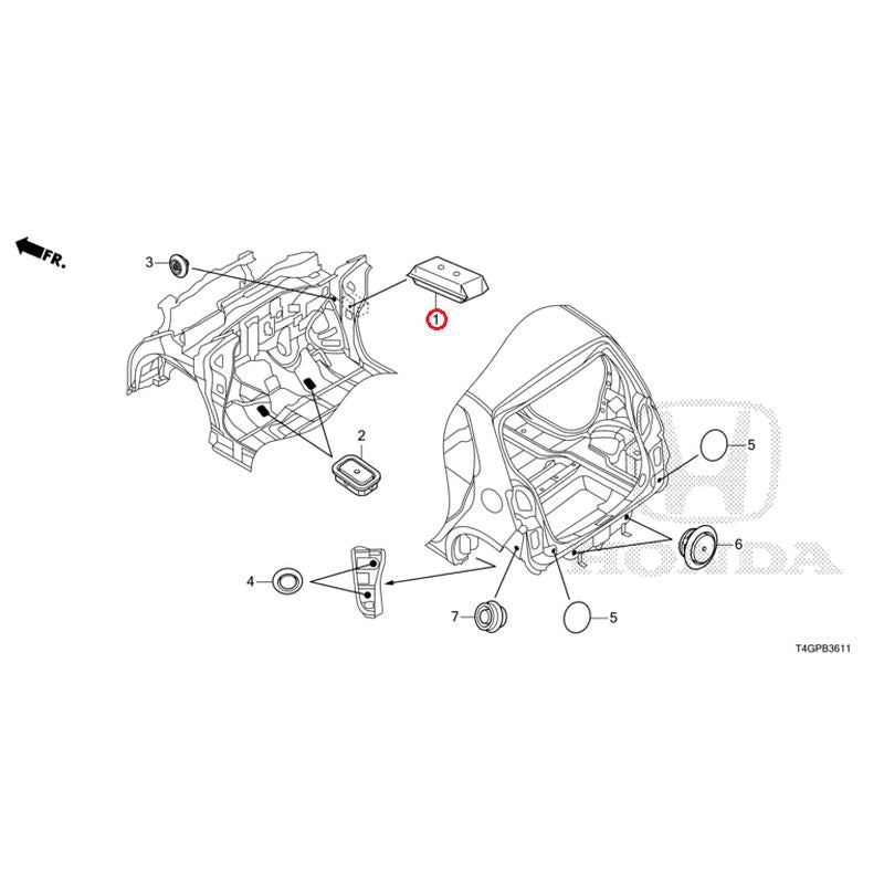 [NEW] JDM HONDA N-ONE JG3 2023 Grommets (Rear) GENUINE OEM