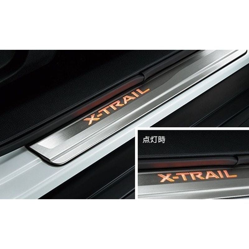 [NEW] JDM Nissan X-Trail T32 Kicking Plate LED Illumination Orange OEM ROGUE