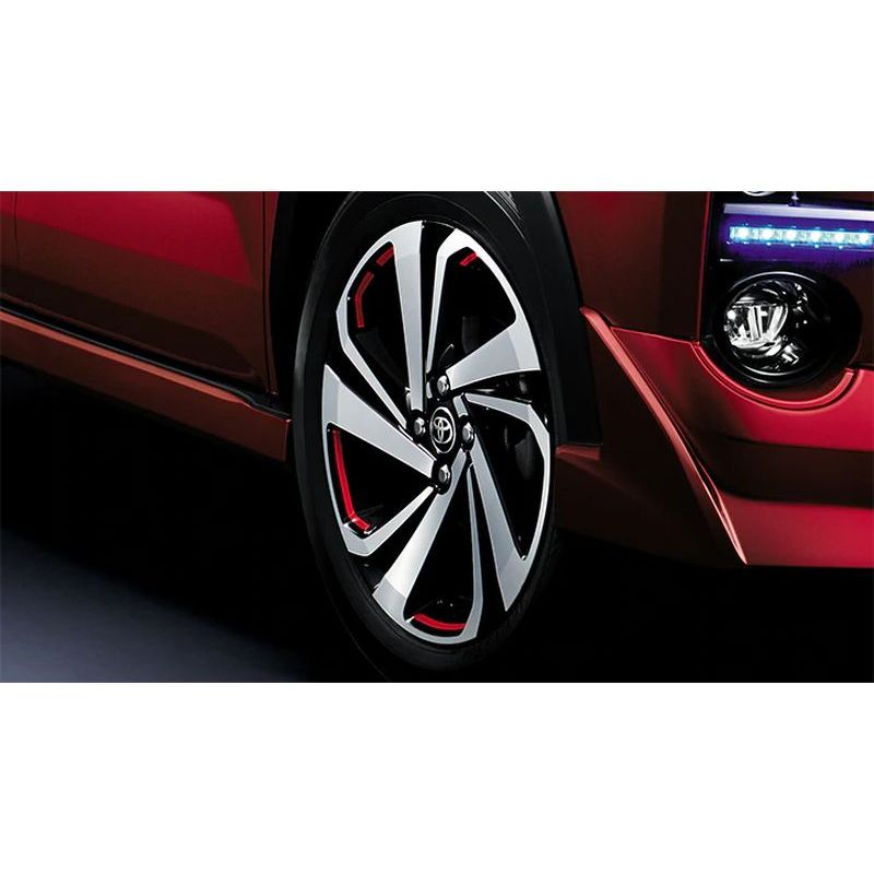 [NEW] JDM Toyota RAIZE A2# Wheel Decal Red Genuine OEM