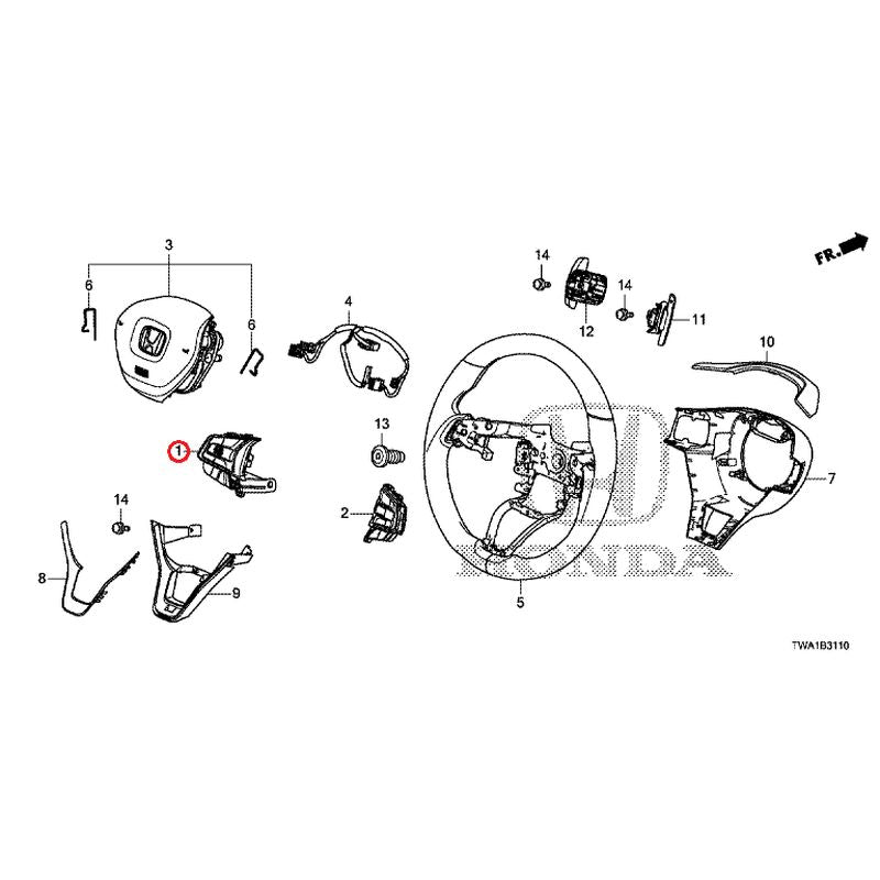 [NEW] JDM HONDA ACCORD CV3 2019 Steering Wheel (SRS) GENUINE OEM