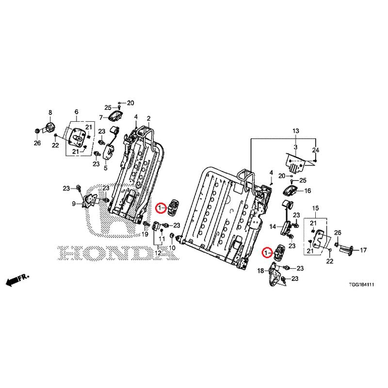 [NEW] JDM HONDA CIVIC FK8 2017 Rear Seat Short Parts (Type R) GENUINE OEM